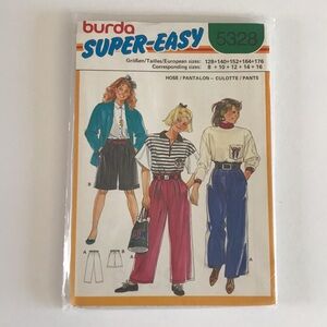 🧵3for12🧵 VTG Burda Pattern 5328 Child’s Pants Shorts
